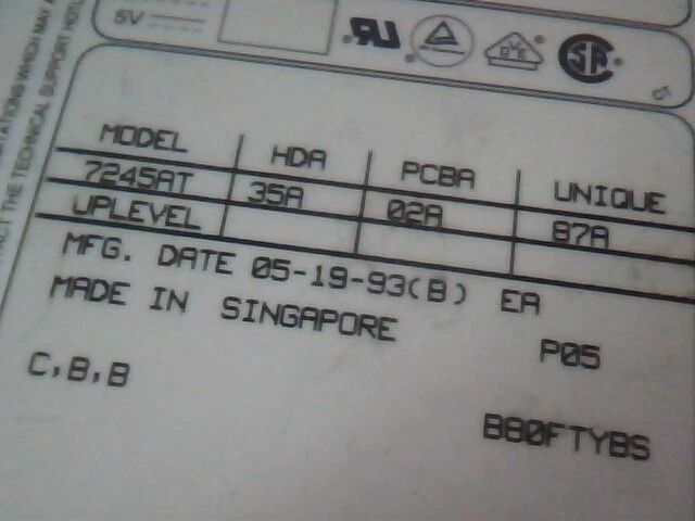 Hard Drive IDE Disk Maxtor 7245AT 35A 02A B80FTYBS - image 2