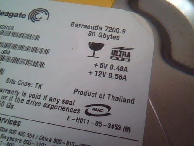 Hard Disk Drive IDE Seagate Barracuda 7200.9 ST3802110A 98D011-304 - image 3